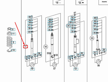 NEW MERCEDES-BENZ E W210 FRONT SHOCK ABSORBER A2103234100 ORIGINAL