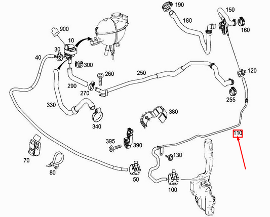 new mercedes-benz e coupe c207 heat exchanger hose a2078303500 original