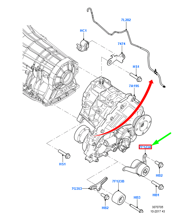 new ford ranger t6 mk1 transfer drive case vibration damper 1729739 original