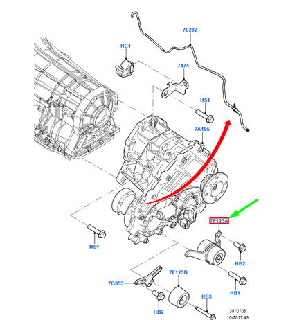 new ford ranger t6 mk1 transfer drive case vibration damper 1729739 original
