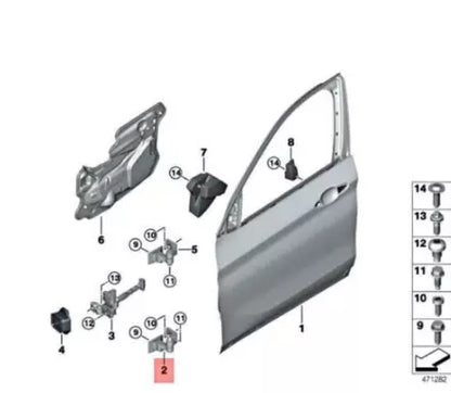 NEW BMW 1 F20 FRONT RIGHT DOOR LOWER HINGE 7284536 41517284536 ORIGINAL