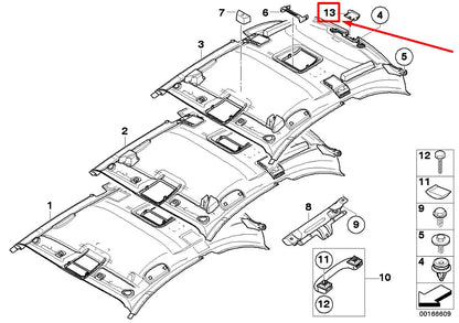 NEW BMW 1 COUPE E82 REAR HEADLINING COVERING 8046491 51448046491 ORIGINAL