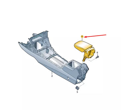 NEW VOLKSWAGEN GOLF MK7 CENTER MIDDLE ARMREST 5G0864207FBDL ORIGINAL