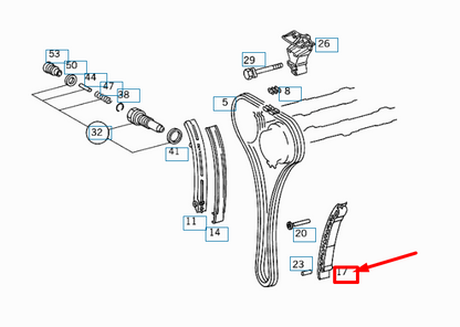 NEW MERCEDES-BENZ SPRINTER W903 LEFT TIMING CHAIN GUIDE RAIL A1110521016