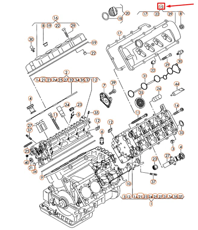 NEW AUDI A6 C6 LEFT CYLINDER HEAD COVER WITH GASKET 079103471AT ORIGINAL