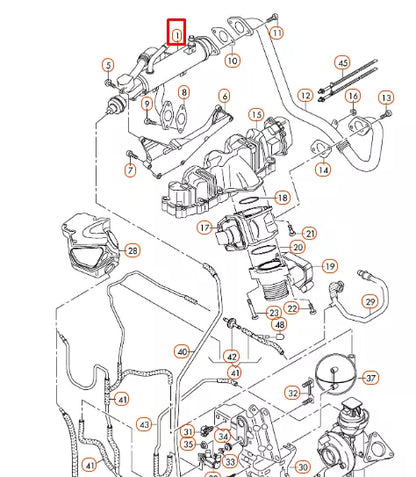 NEW AUDI A4 AVANT B8 EGR COOLER 03L131512AH ORIGINAL