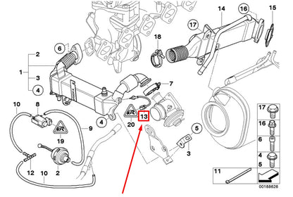 NEW BMW X5 E70 EXHAUST GAS TEMPERATURE SENSOR 13628506995 8506995 ORIGINAL