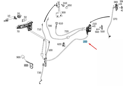 NEW MERCEDES-BENZ SPRINTER W907 REAR RIGHT DOOR LOCK A9107303800 ORIGINAL