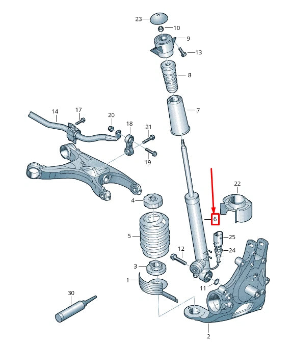 NEW AUDI Q5 8R REAR SHOCK ABSORBER 8R0513035R ORIGINAL