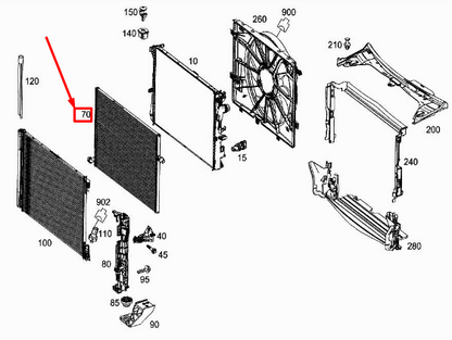 new mercedes-benz c w205 engine low temperature radiator a0995001903 original