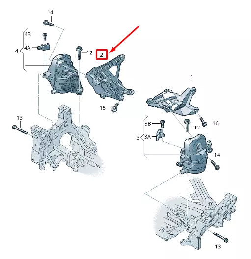 NEW AUDI A8 4N RIGHT ENGINE MOUNT SUPPORT BRACKET 4N0199308D