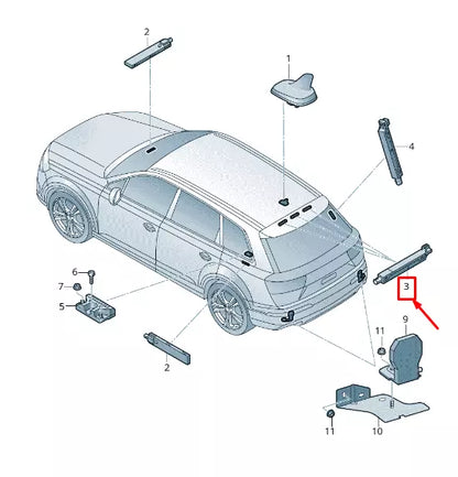 NEW AUDI Q7 4M UPPER CENTRE ANTENNA AMPLIFIER 4M0035225G