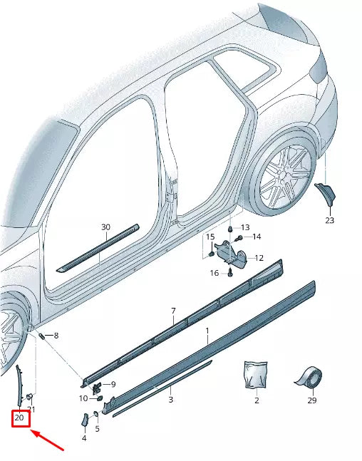 NEW AUDI RS3 FRONT RIGHT STONE CHIP GUARD 8V0853824 ORIGINAL