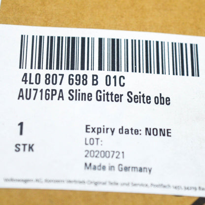 NEW AUDI Q7 4L FRONT BUMPER RIGHT LOWER GRILLE 4L0807698B01C S-LINE 2012