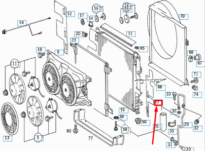 NEW MERCEDES-BENZ ML W163 RADIATOR LEFT AIR BAFFLE A1635050330 ORIGINAL