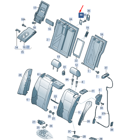 new skoda superb mk3 rear child seat attachment holder 8v0887269 original