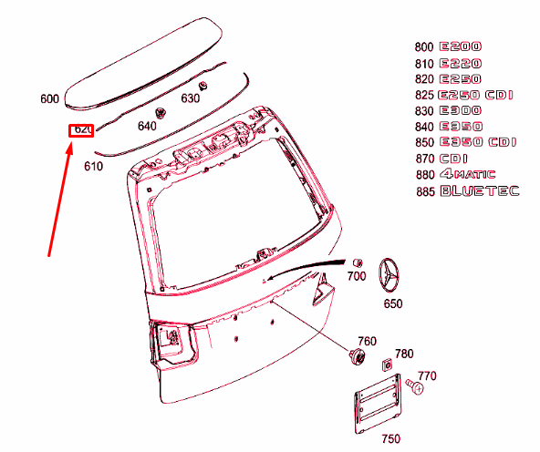 new mercedes-benz e s212 rear panel door front spoiler seal a2127930198 original
