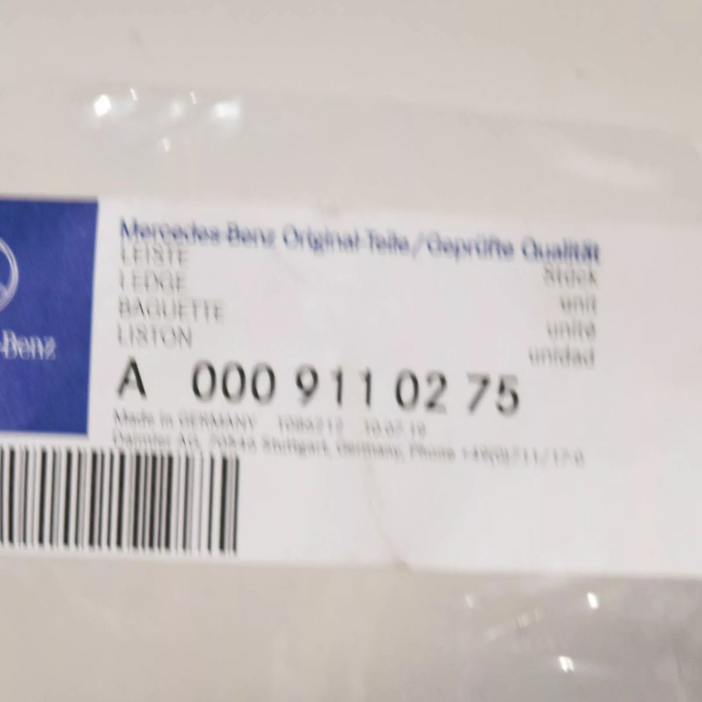 NEW MERCEDES BENZ C-CLASS W203 FRONT RIGHT SEAT RAIL A0009110275