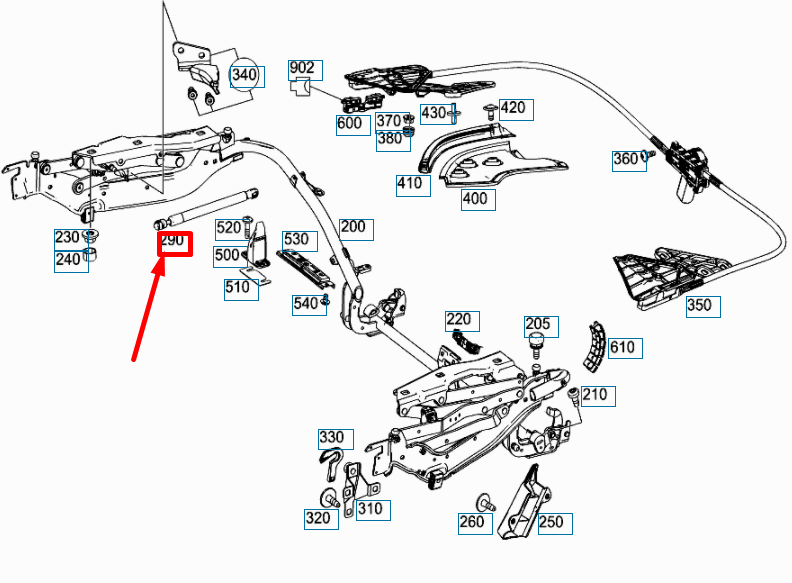 NEW MERCEDES-BENZ SL R231 REAR LID GAS PRESSURE STRUT A2319800464 ORIGINAL
