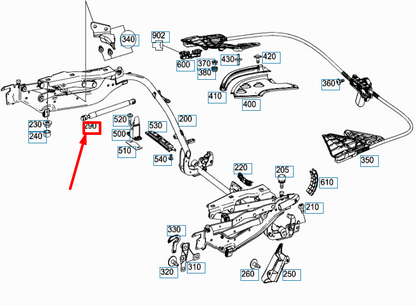 NEW MERCEDES-BENZ SL R231 REAR LID GAS PRESSURE STRUT A2319800464 ORIGINAL