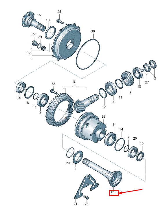 new audi r8 42 left drive shaft flange 086525357b original