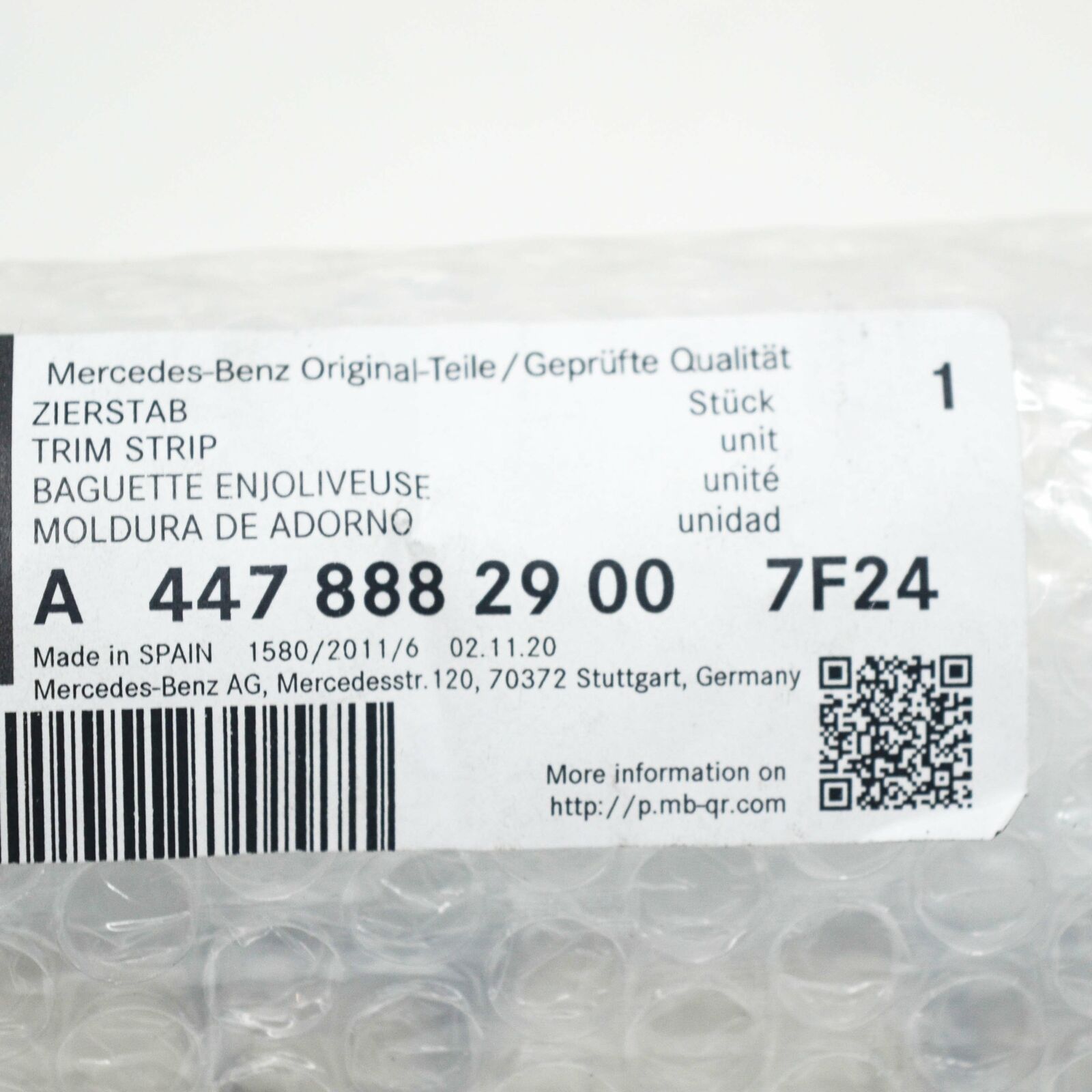 NEW MB VITO W447 AMG FRONT LEFT RADIATOR GRILLE CHROME TRIM A44788829007F24