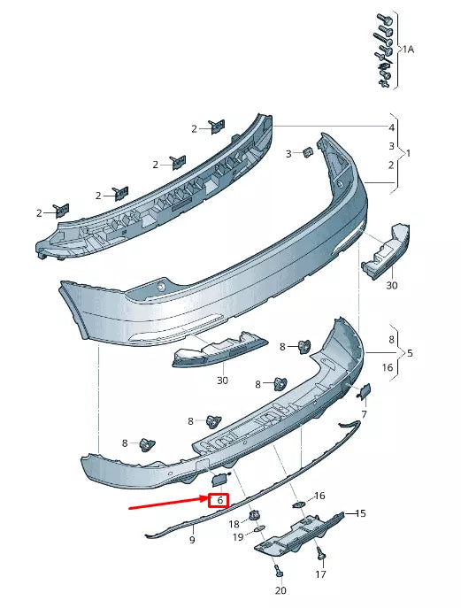 NEW AUDI RSQ3 8U REAR LEFT BUMPER TOWING EYE COVER 8U0807441EGRU