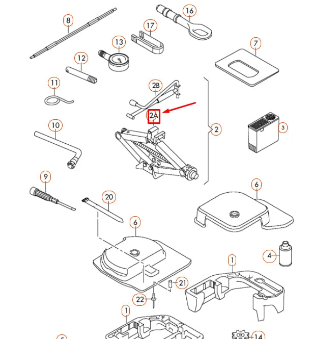NEW AUDI A4 B8 LIFT JACK 8K0011031M
