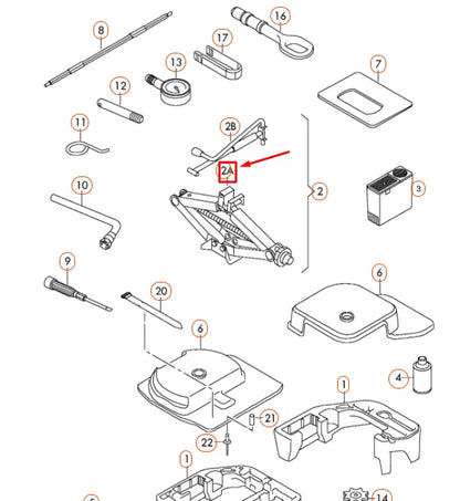 NEW AUDI A4 B8 LIFT JACK 8K0011031M