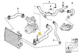 NEW BMW 3 E46 COOLING SYSTEM WATER HOSE 11532247849 2247849 2004 ORIGINAL