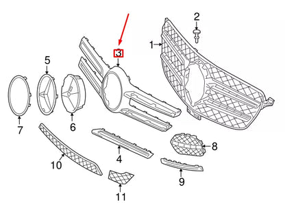 NEW MERCEDES-BENZ GLE C292 RADIATOR GRILLE COVER A292888022364 ORIGINAL