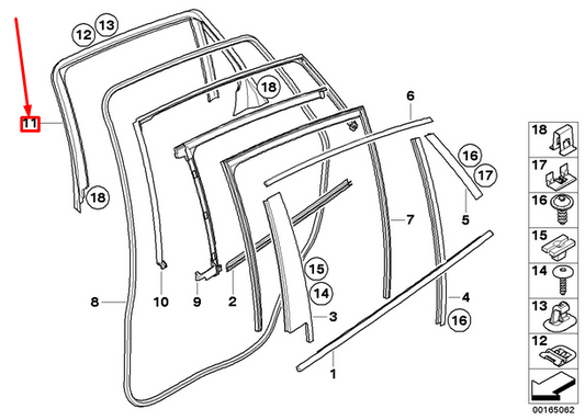 new bmw x6 e71 rear left door window frame cover 51357179729 7179729 original
