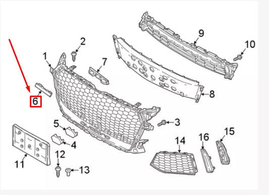 NEW AUDI TTRS 8S FV RADIATOR GRILLE EMBLEM BADGE 8S0853736DT94 GENUINE