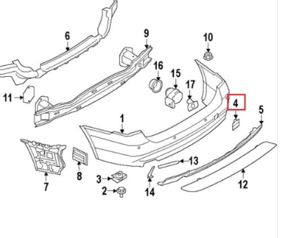 new bmw 3 f30 m rear bumper tow hook eye cap cover 51128061605 original