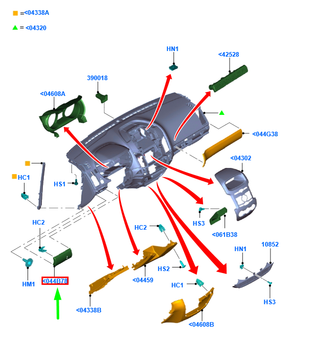 new ford ranger t6 mk1 instrument panel left finisher trim lhd 2321891 original