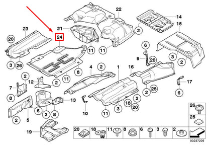 NEW BMW 3 E90 CENTER UNDERCOVER PANEL 7205472 51757205472 ORIGINAL