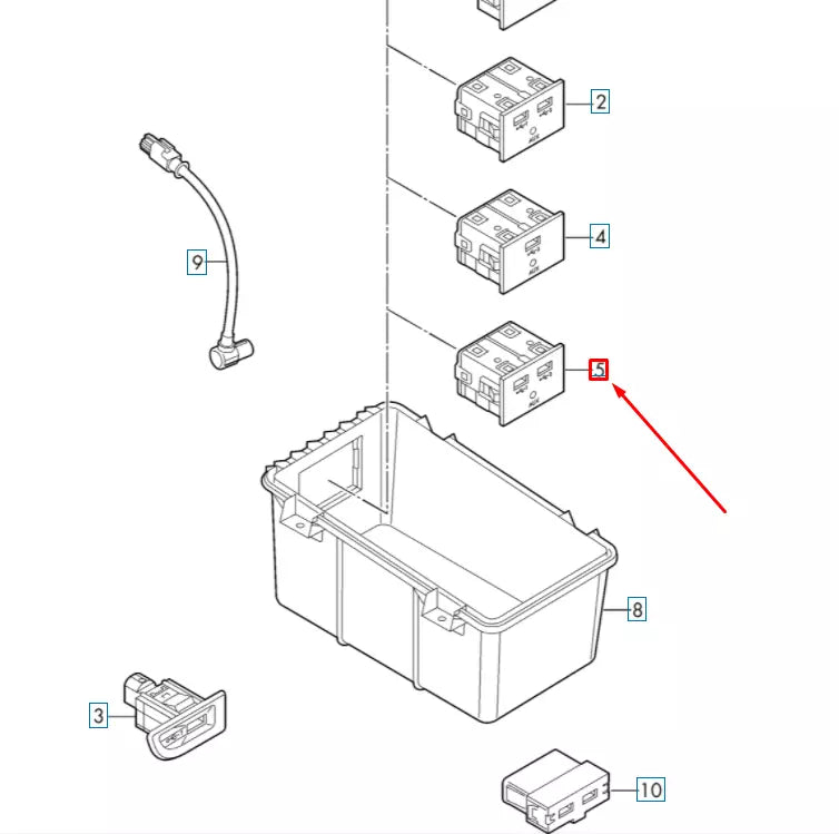NEW AUDI A7 SPORTBACK 4G8 EXTERNAL AUDIO SOURCES CONNECTION 81A035736 ORIGINAL