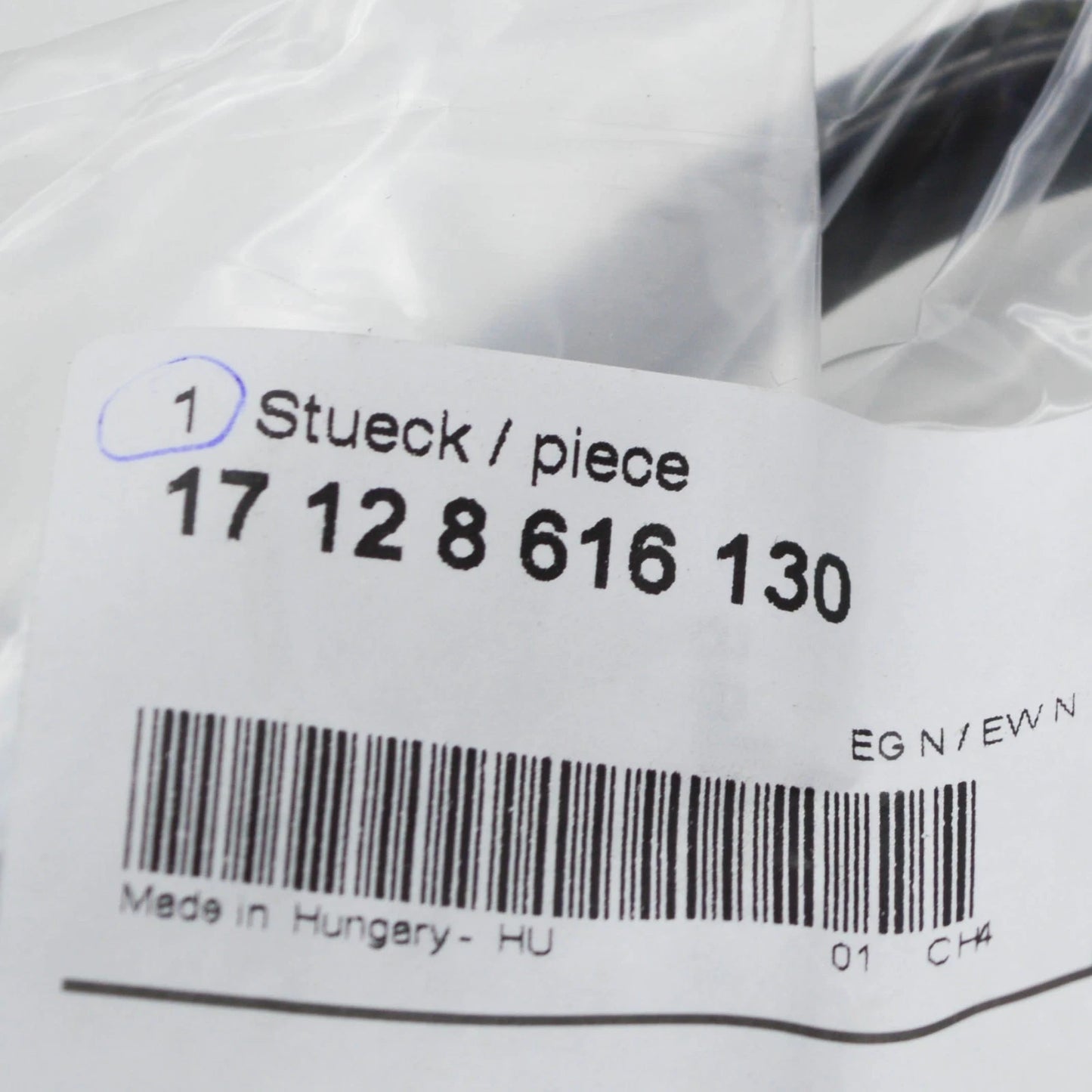 NEW BMW 3 F30 CHARGE AIR COOLER VENT LINE 17128616130 ORIGINAL