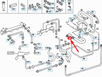 NEW MERCEDES-BENZ C W202 FUEL TANK TO FUEL PUMP HOSE A2024702475 ORIGINAL