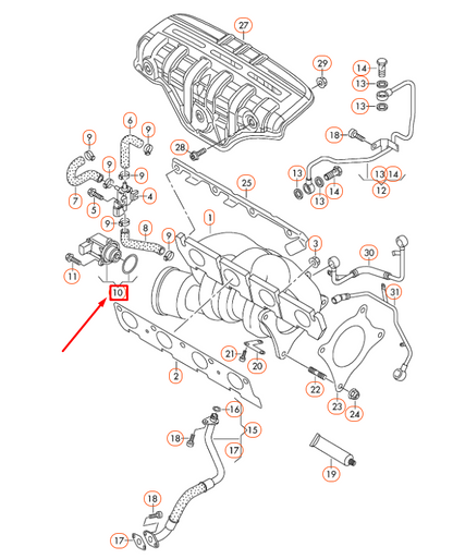 NEW VOLKSWAGEN BEETLE A5 TURBO CUT-OFF VALVE 03C145710E ORIGINAL