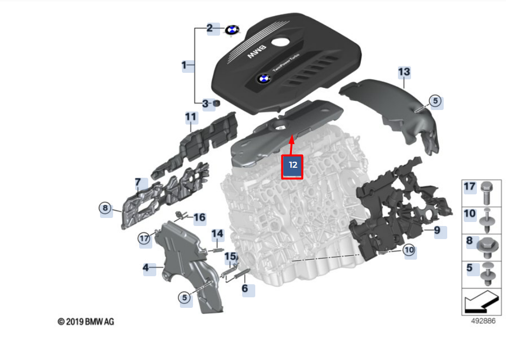 new bmw x6 g06 acoustic foam sound insulation 11148570836 original