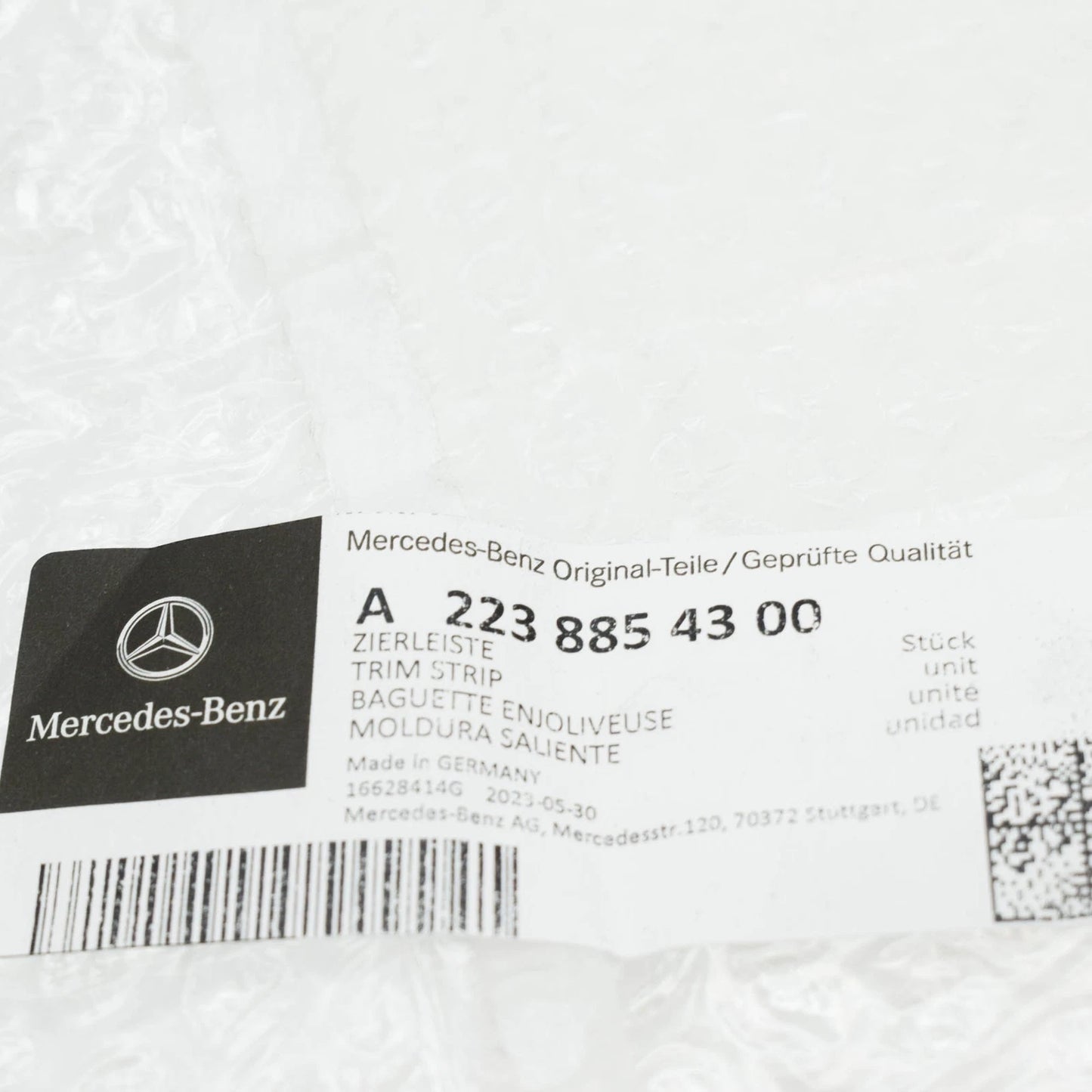 NEW MERCEDES-BENZ S W223 FRONT BUMPER RIGHT TRIM STRIP A2238854300 ORIGINAL