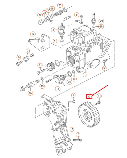 NEW AUDI A3 8L INJECTION PUMP TOOTHED BELT PULLEY 038130111B ORIGINAL