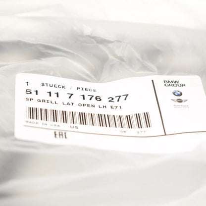 NEW BMW X6 E71 E72 FRONT BUMPER FOG LIGHT OPEN GRILL LEFT 51117176277 7176277