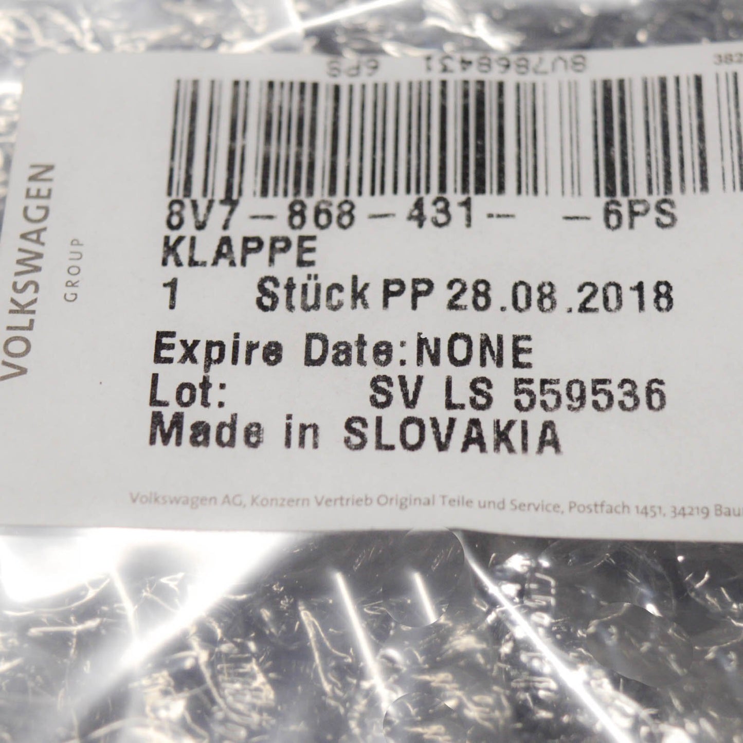 NEW AUDI A3 8V LEFT SIDE PANEL TRIM LINKAGE PROTRUSION FLAP 8V78684316PS