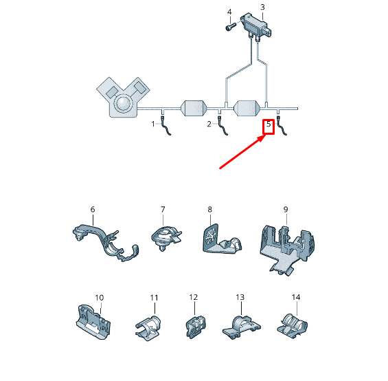 new vw passat b8 3g exhaust gas temperature sensor 05e906088j original