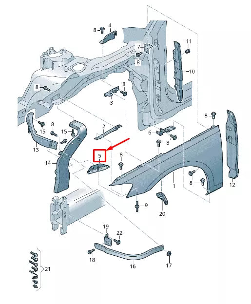 NEW AUDI A8 4N FRONT RIGHT FENDER BRACKET 4N0821152B