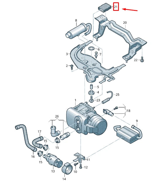 NEW VW TRANSPORTER VI T6 AUXILIARY HEATER BRACKET RUBBER BUSH 7E0820135