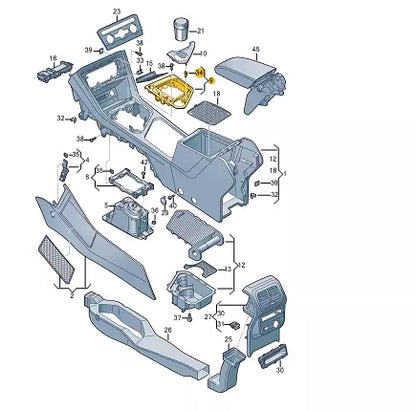 NEW VOLKSWAGEN TIGUAN AD1 GEAR SHIFTING LEVEL TRIM LHD 5NN864263CIX2