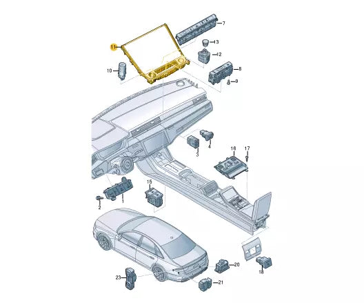NEW AUDI A8 4N LOWER CENTER CONSOLE TRIM LHD 4N1863263